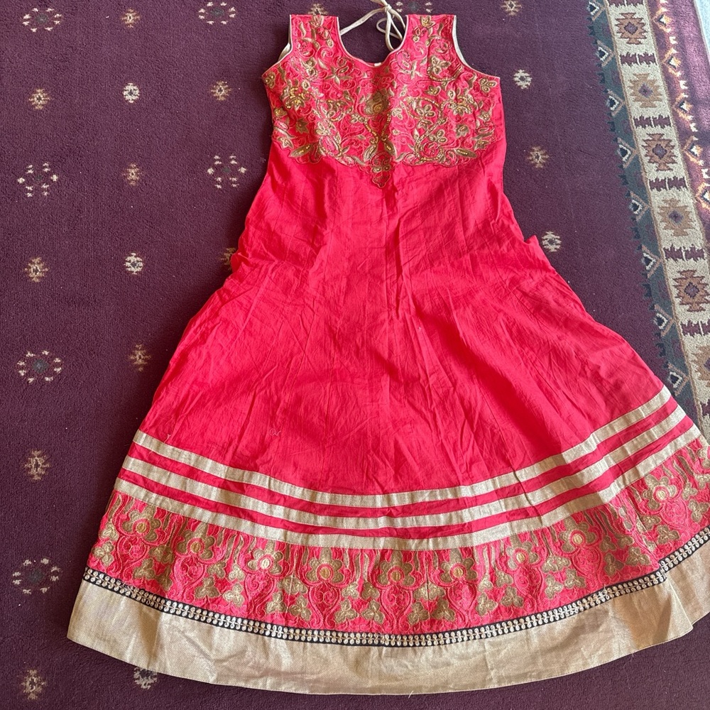 Red/Pink Anarkali Suit